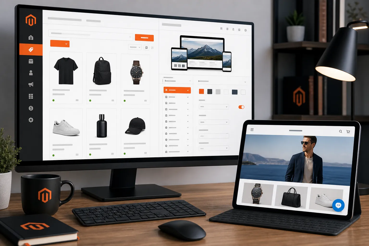 Magento store with IMSupporting live chat widget installed